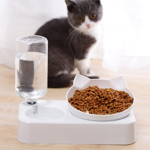 Verstelbare drink en voerbak katten webypet